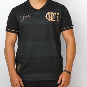 Unique Flamengo 25-26 ZICO Commemorative Black Jersey In XL - Run small